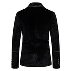 Herren elegantes Samtanzugset mit glänzendem Finish und modernem Schnitt