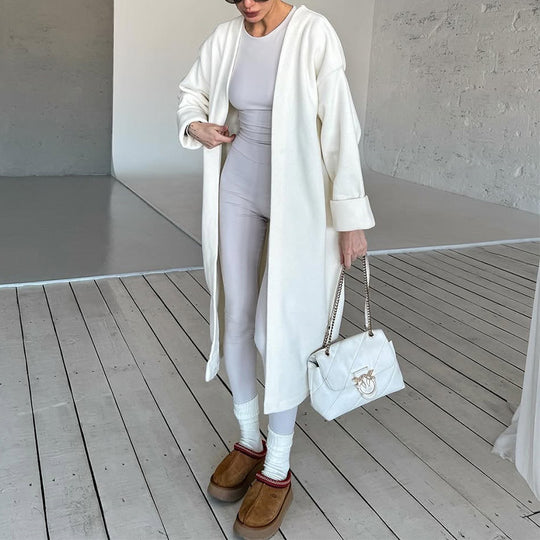 Damen Kuscheliger Oversize-Mantel R&B