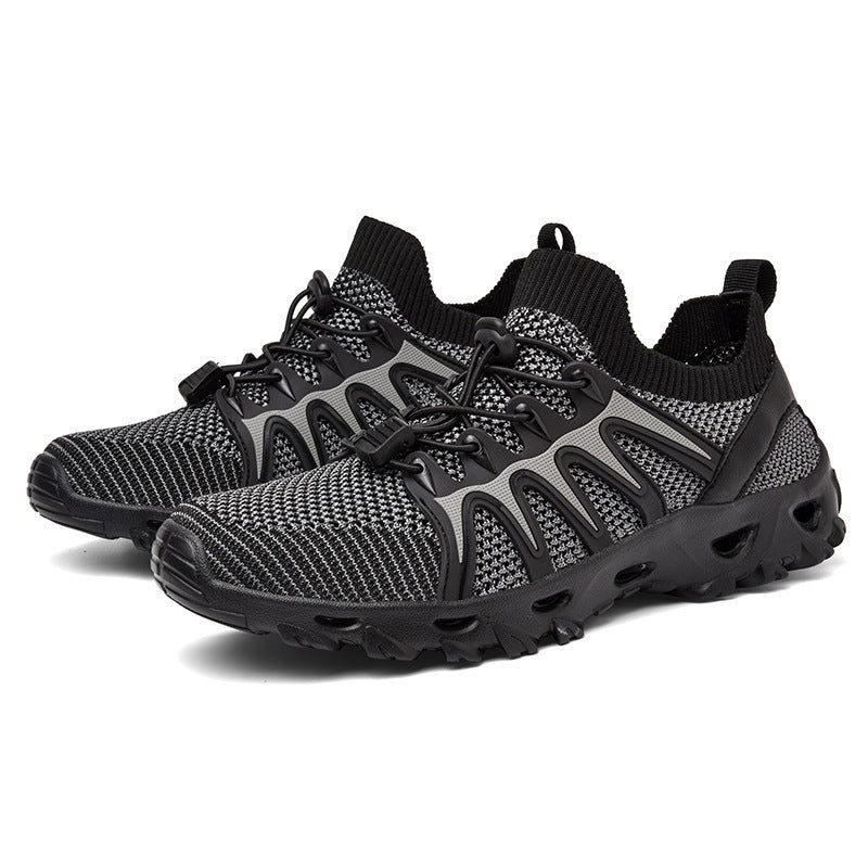 Damen Atmungsaktive Sportschuhe mit elastischem Schnürsystem und rutschfester Sohle R&B