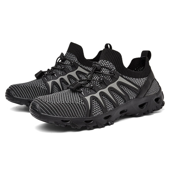 Damen Atmungsaktive Sportschuhe mit elastischem Schnürsystem und rutschfester Sohle R&B