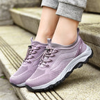 Damen Outdoor-Sport-Sneaker mit innovativem Schnellschnürsystem und atmungsaktiver Mesh-Oberfläche