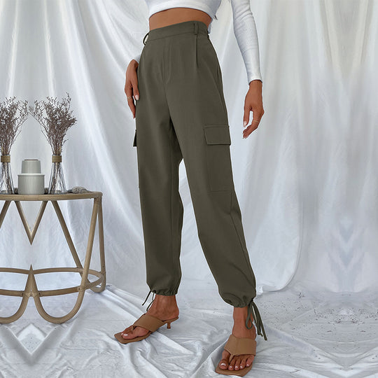 Damen Cargo-Hose mit verstellbarem Bund und seitlichen Taschen R&B