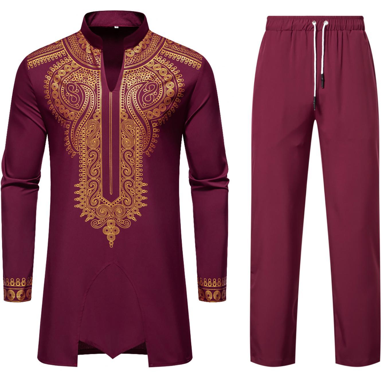Herren Traditionelles Kaftan-Outfit mit einzigartiger Stickerei R&B