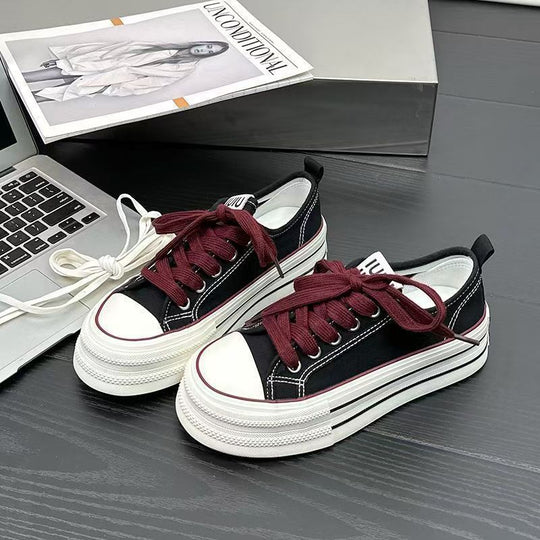 Damen Sportliche Sneakers mit robuster Sohle und atmungsaktivem Canvas von R&B