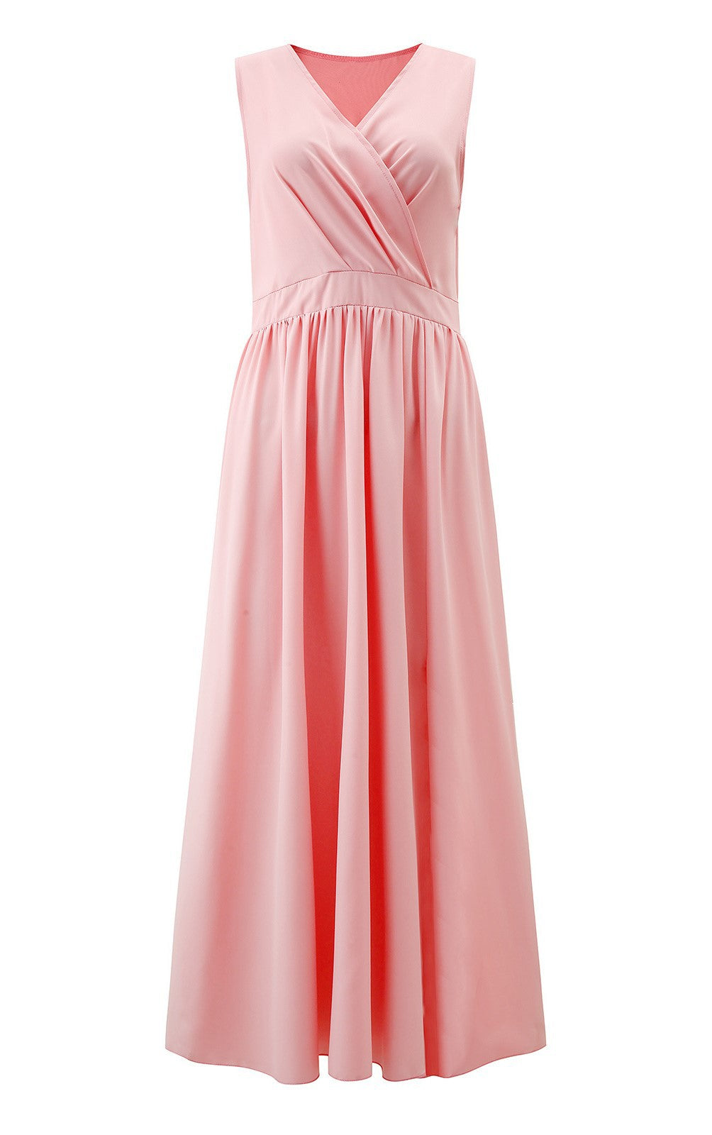 Damen Elegantes Maxikleid mit raffiniertem Wickeldesign und fließendem Stoff R&B