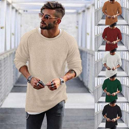 Herren lässiger Pullover mit innovativem Strickmuster R&B