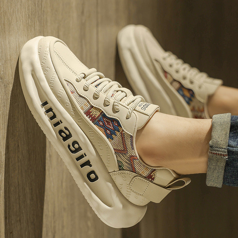 Damen Modische Sneakers mit einzigartigem Mustereinsatz R&B