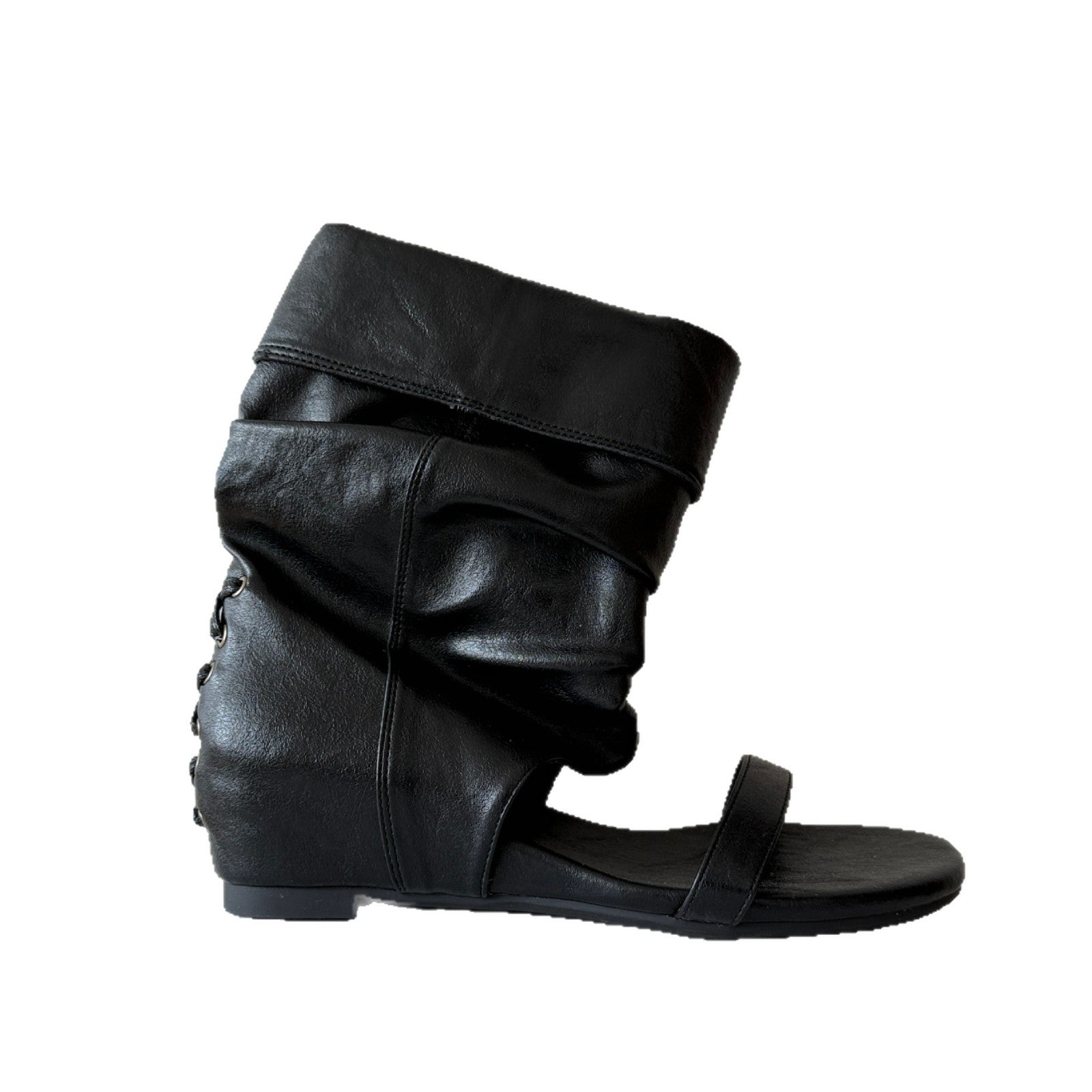 Damen Elegante Sandalen mit einzigartigem Falten-Design und modischem Verstellriemen R&B