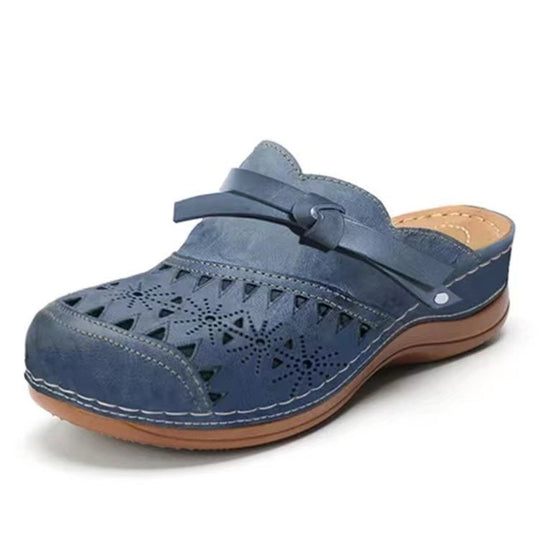 Damen Atmungsaktive Clogs mit floralem Lochdesign und anatomischem Fußbett R&B