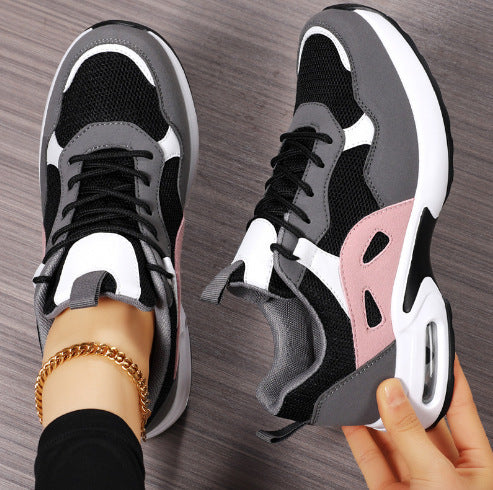 Damen Sportliche Luftpolster-Sneaker mit atmungsaktivem Mesh-Obermaterial