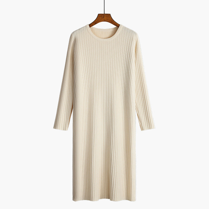 Damen Strickkleid mit feiner Rippenstruktur R&B