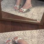 Damen offene Mules mit modischem Punkte-Design und dekorativem Schleifenakzent R&B