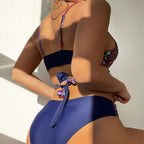 Damen Triangel-Bikini mit elegantem Muster und innovativem Schnitt R&B