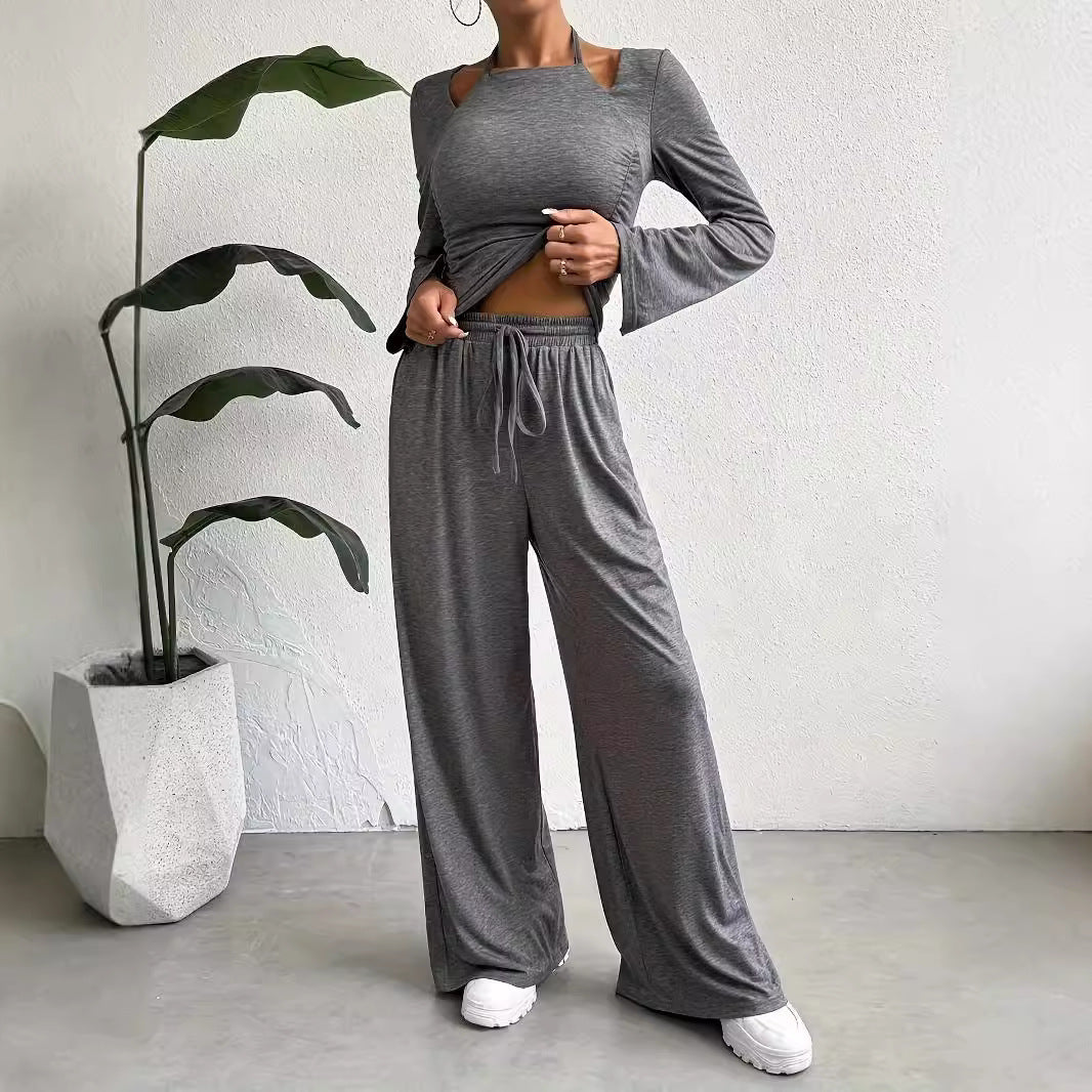 Damen Lässiges und modisches Lounge-Set mit weitem Schnitt und eleganten Ärmeln