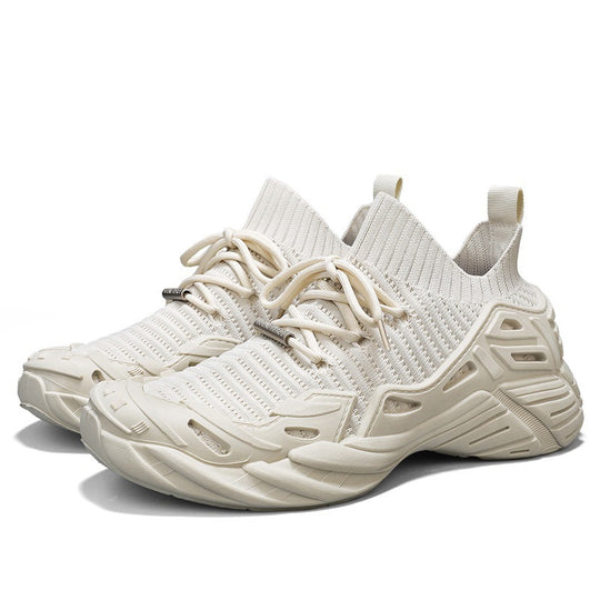 Damen Sportliche Strick-Sneaker mit atmungsaktiver Oberflächenstruktur R&B