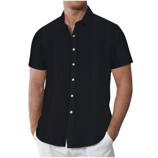 Herren Kurzarmhemd mit stilvollem Strukturdesign R&B