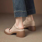 Damen Elegante Sandalen mit komfortablem Blockabsatz und verstellbaren Riemen R&B