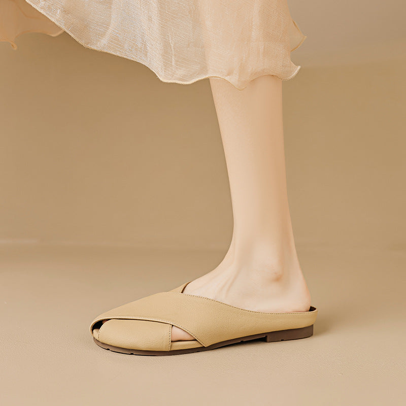 Damen elegante Clogs mit modischem Kreuzband-Design
