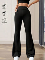 Damen elegante Bootcut-Hose mit hohem Bund und atmungsaktiver Funktion R&B