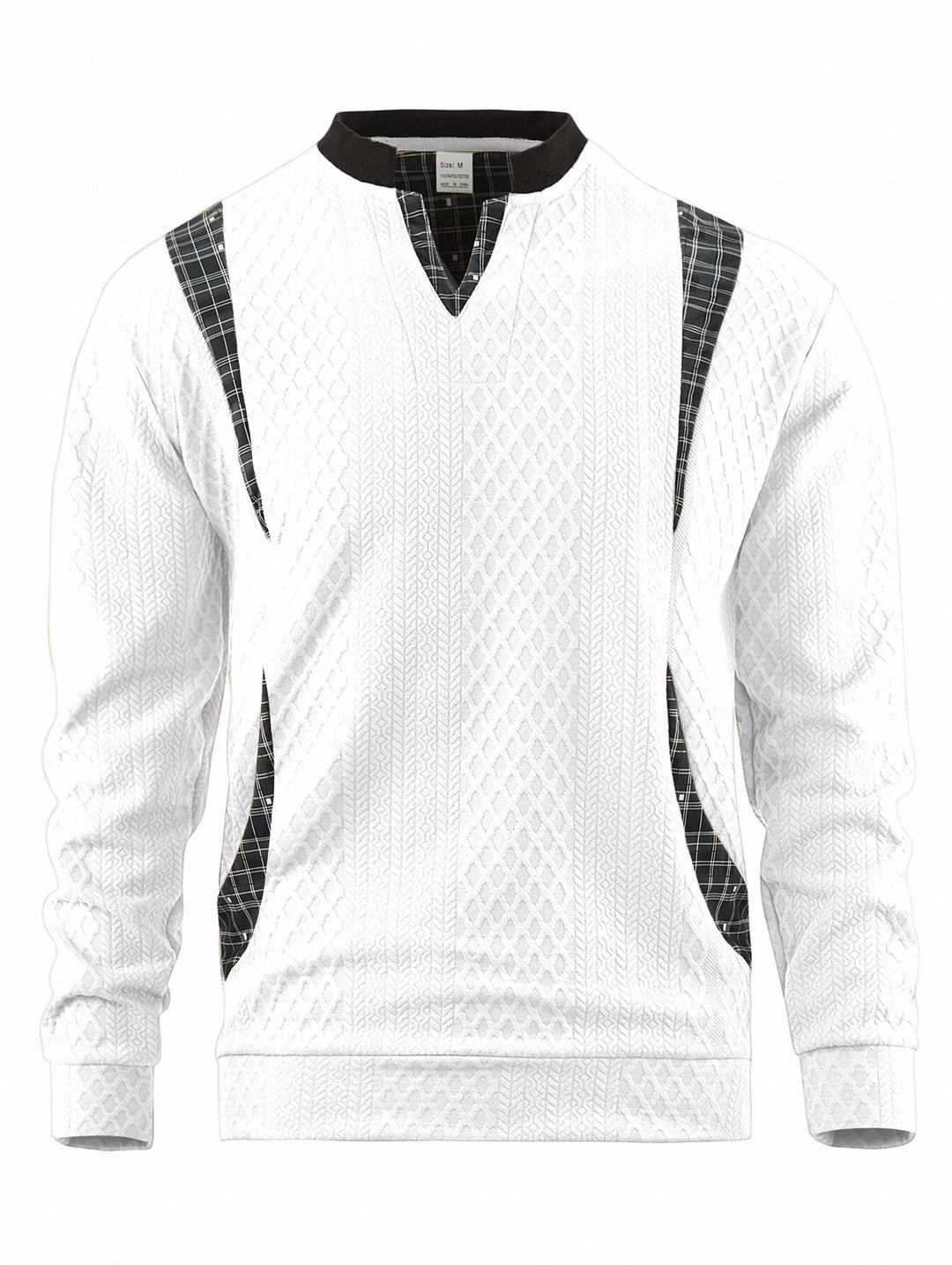 Herren Strickpullover mit modischen Karoelementen R&B