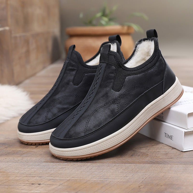 Damen Bequeme und stylische Warmfutter Slip-On Schuhe R&B