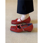 Damen elegante Mary Jane Schuhe mit Glanzfinish R&B