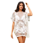 Damen luftiger transparenter Strandüberwurf R&B