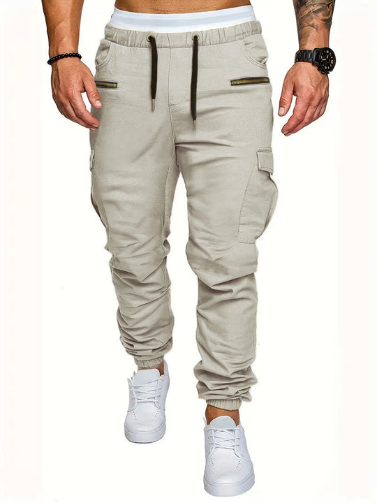 Herren Cargo-Jogginghose mit elastischem Bund und praktischen Reißverschlusstaschen R&B