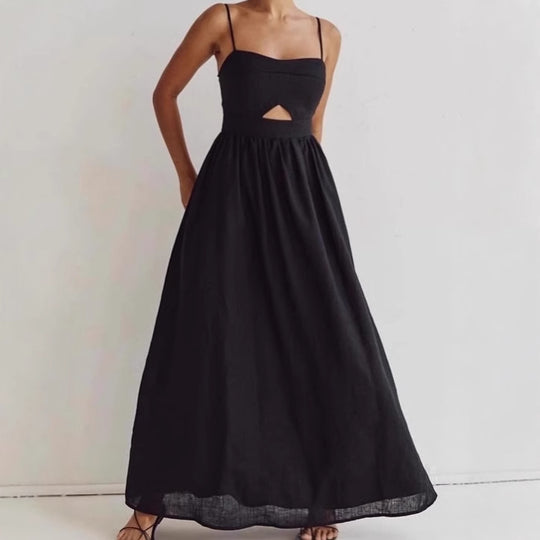Damen Maxikleid mit raffiniertem Schnitt und praktischem Taschen-Design R&B