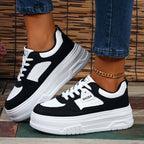 Damen Komfortable Plateau-Sneaker mit atmungsaktivem Obermaterial und stoßdämpfender Sohle R&B