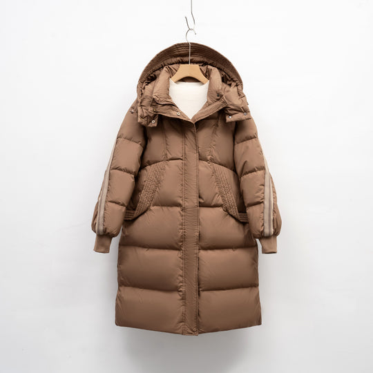Damen Isolierter Wintermantel mit funktionalen Taschen und verstellbarer Kapuze R&B