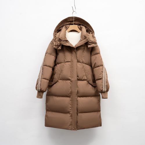 Damen Isolierter Wintermantel mit funktionalen Taschen und verstellbarer Kapuze R&B