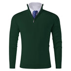 Herren eleganter Stehkragenpullover mit Reißverschluss