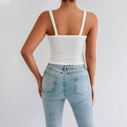 Damen Trägershirt aus Rippenstoff mit figurbetontem Schnitt