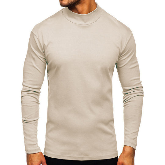 Herren Langarmshirt mit Stehkragen aus hochwertigem Material R&B