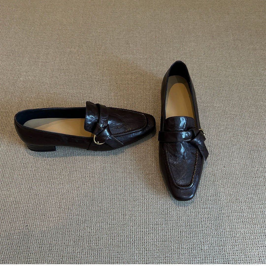 Damen Mokassins mit elegantem Schnallenakzent und weichem Veloursleder R&B