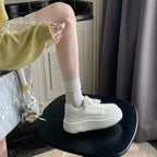Damen modische Plateau Sneakers mit strapazierfähigem Obermaterial R&B