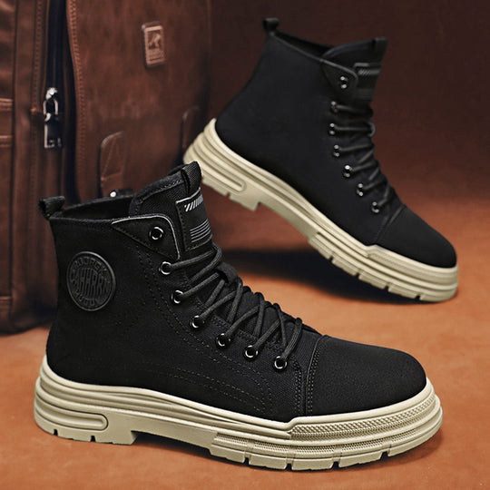 Damen Hohe Sneaker mit robustem Canvas-Obermaterial und rutschfester Sohle R&B