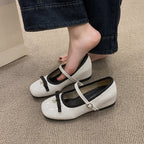 Damen Ballerinas mit modischer Schleife und perlenverziertem Riemen R&B