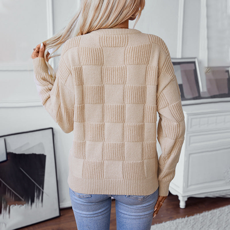 Damen gemusterter Strickpullover mit Panoramadesign und kuscheliger Haptik R&B
