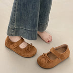 Damen Ballerinas mit praktischem Klettverschluss und verspieltem Schleifendetail EB