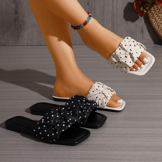 Damen modische Riemchen-Sandalen mit komfortablem Schleifen-Design R&B