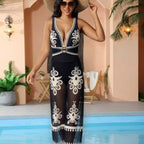 Damen Raffinierter Strandanzug mit transparentem Rock R&B