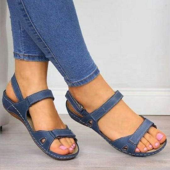 Damen Bequeme Badesandalen mit verstellbaren Riemen R&B