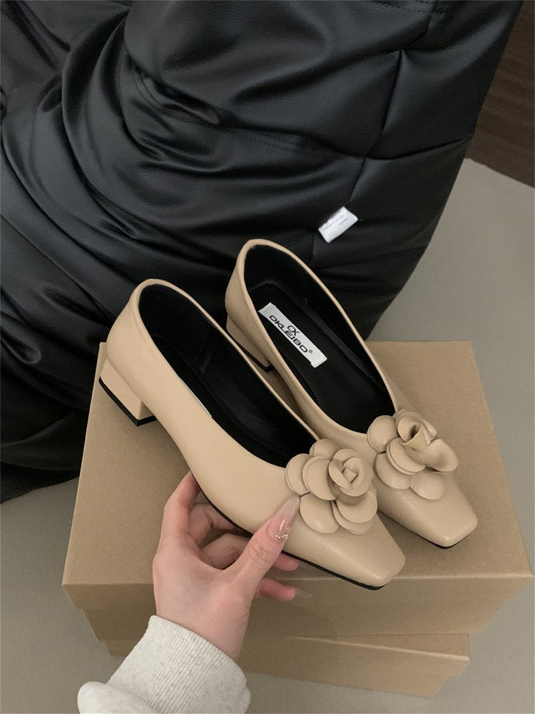 Damen Ballerina-Pumps mit dekorativem Blumendetail R&B