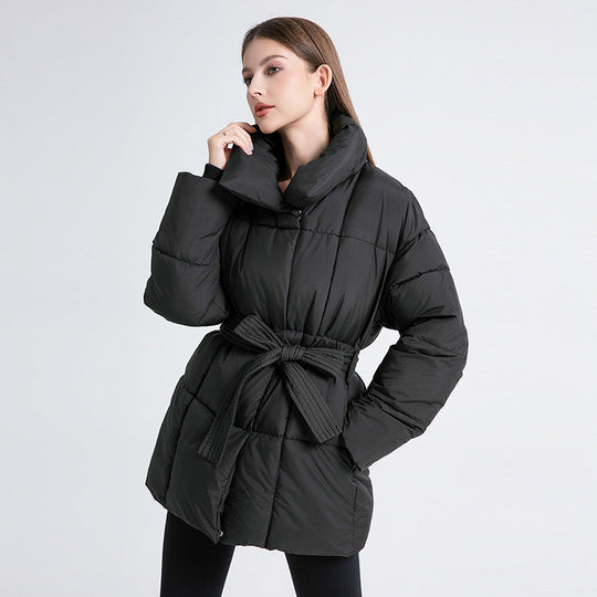 R&B | Warme Pufferjacke mit Gürtel Leicht und Stilvoll Perfekt für Kalte Tage