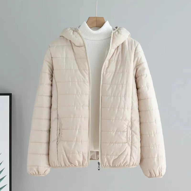 Damen gesteppte Übergangsjacke mit Kapuze und modernem Schnitt R&B