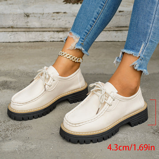 Damen bequeme Leder-Schnürschuhe mit rutschfester Sohle und praktischer Schnürung R&B
