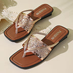 Damen Glitzernde Flip-Flops mit modischem Design R&B