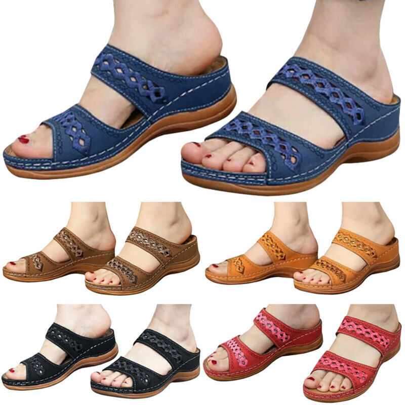 Damen Elegante Sandalen mit atmungsaktivem Obermaterial und verstellbaren Riemen R&B